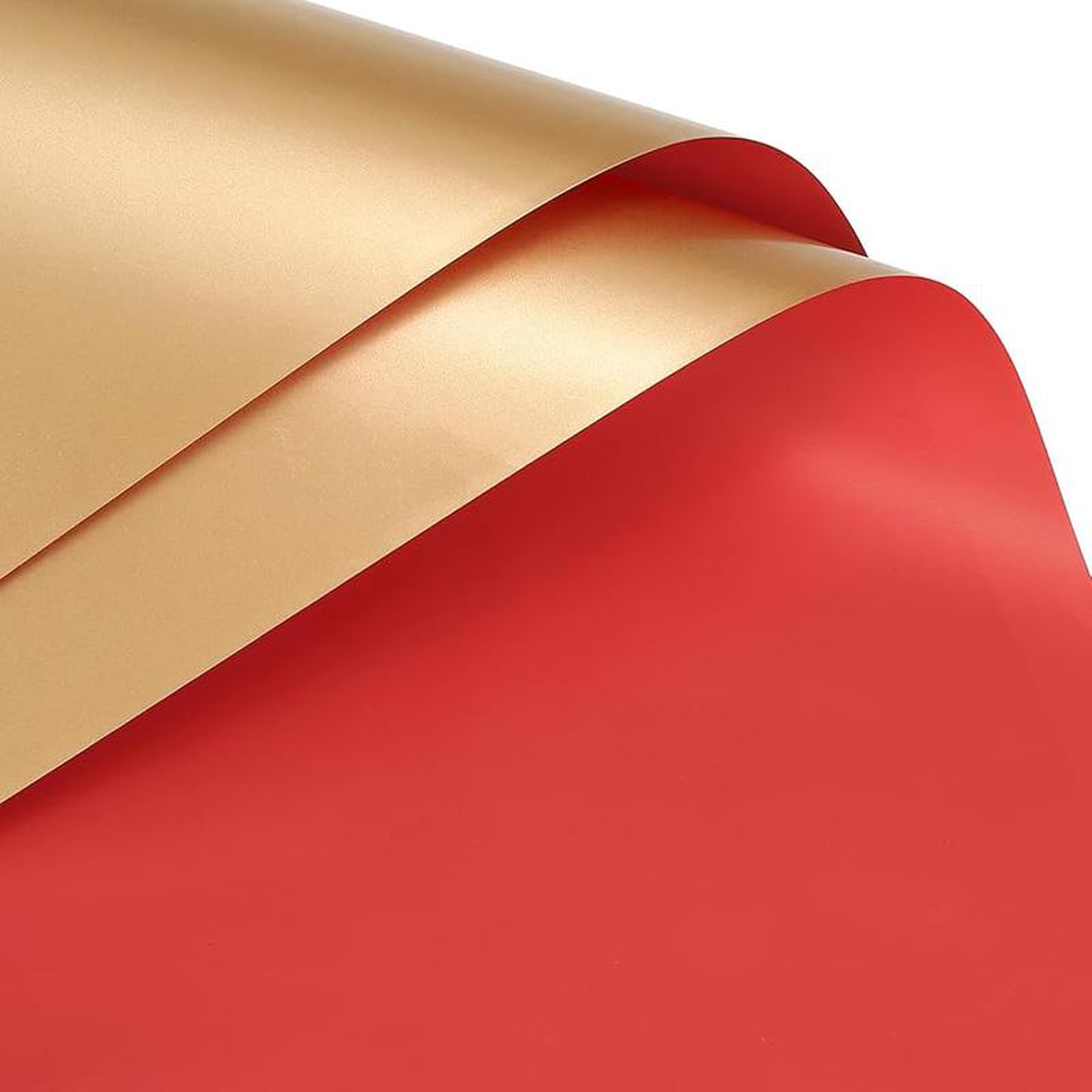 Floral Wrapping Paper Gold Reversible 2288243 x2288243 x20 Sheet Red