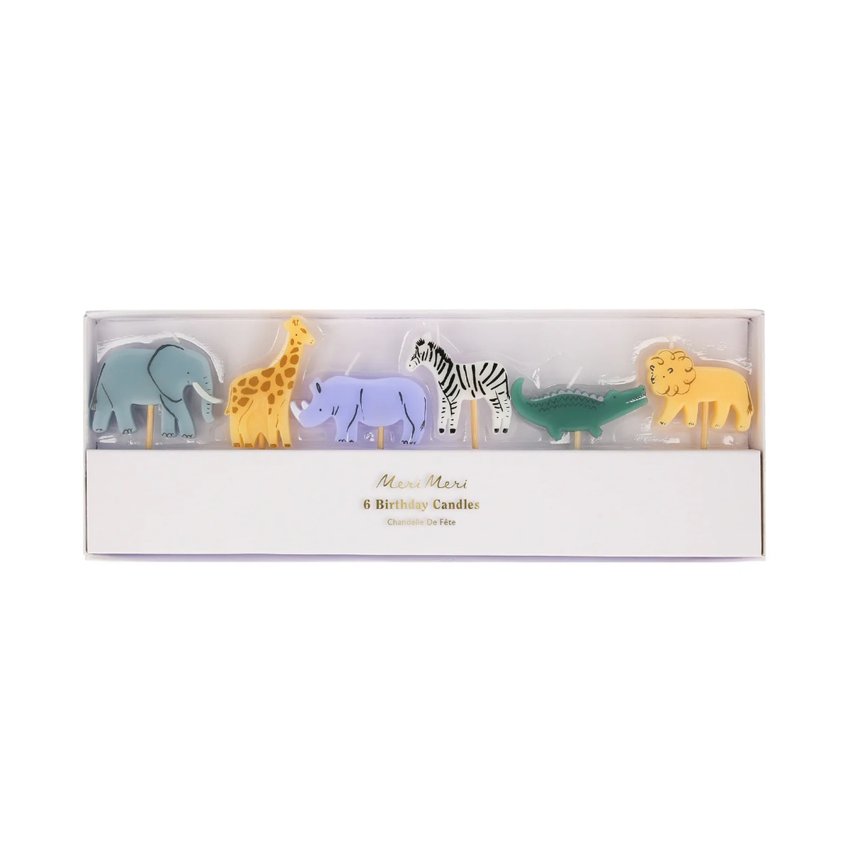 Jungle Animal Candles (6pk)