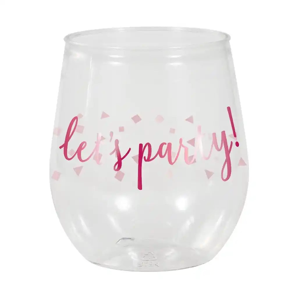 Lets Party Stemless Plastic Wine Glass 14oz