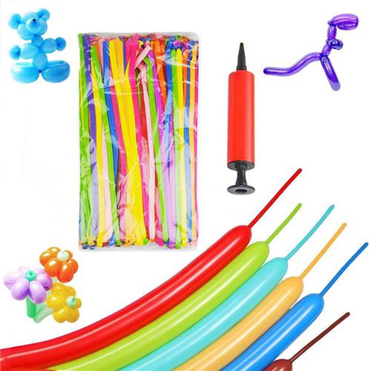 Party Long Balloons With Pump