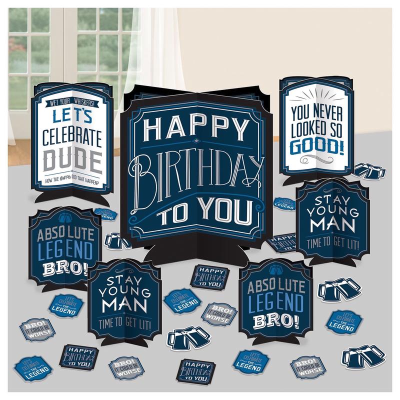 Table Decorating Kit - Happy Birthday Classic (27ct) - Amscan