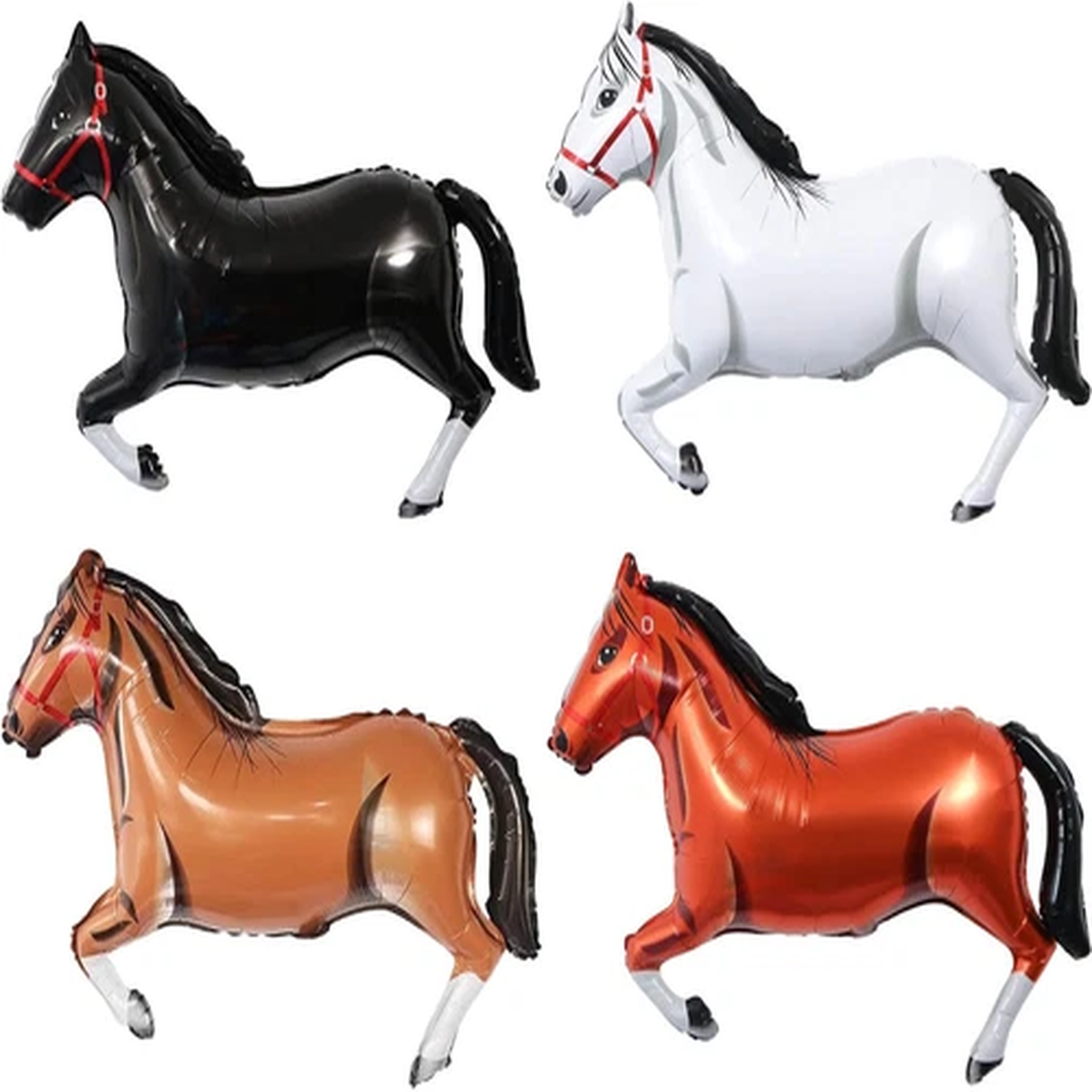4 Pack Giant Horse Balloons - Horse Themed Party Decorations