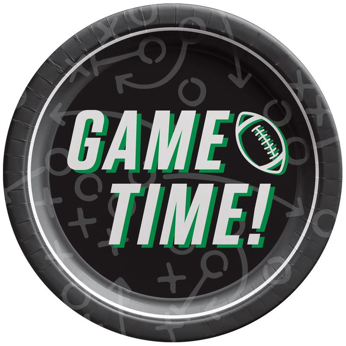 Football 675 inch Paper Plate