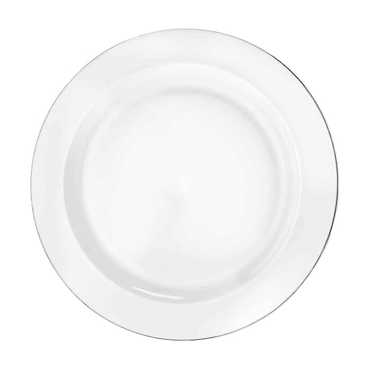 Lillian Silver Edge Round Plastic Plate 625in 10ct