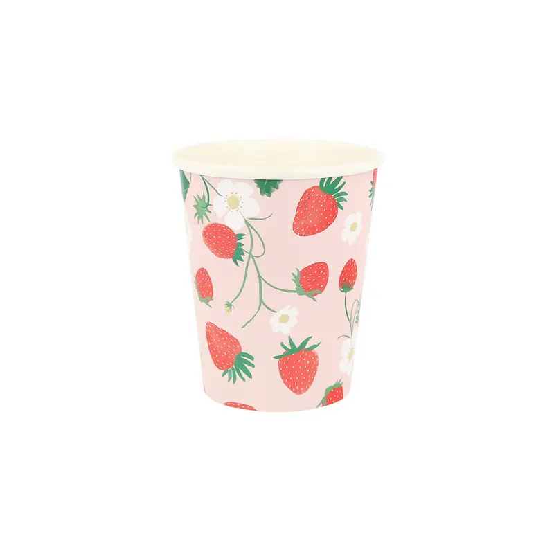 Strawberry Pattern Cups (8pk)