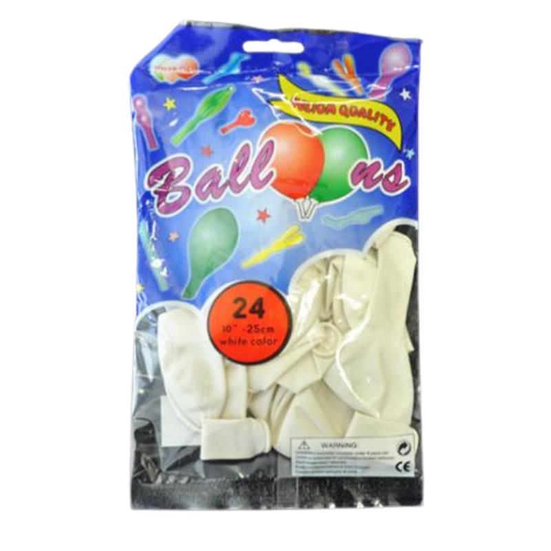 White Standard Balloons
