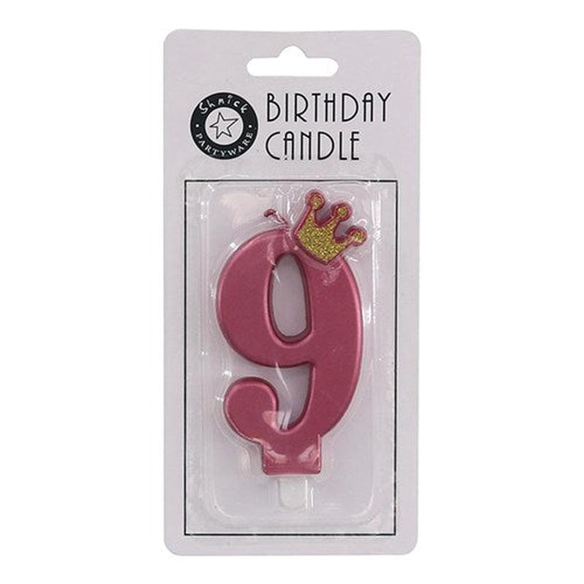CANDLE NUMBER PINK 9