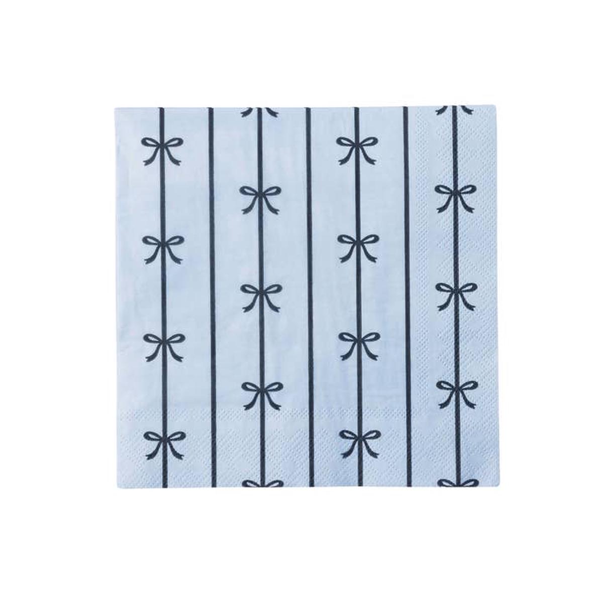 Dinner Napkins - Sky Blue Bow