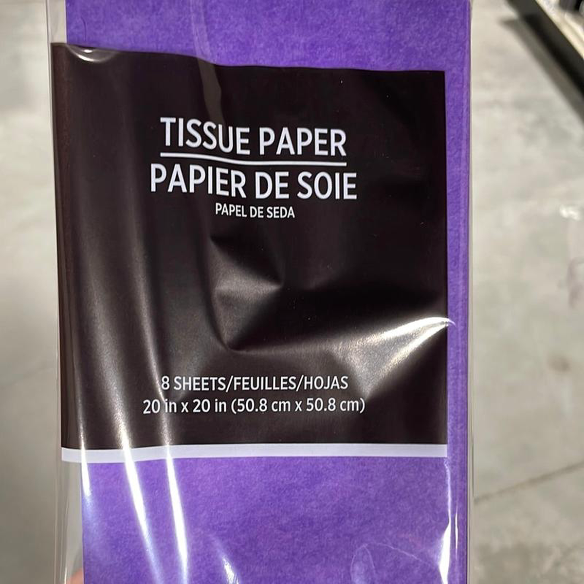 TISSUE 8211 PURPLE 8 COUNT
