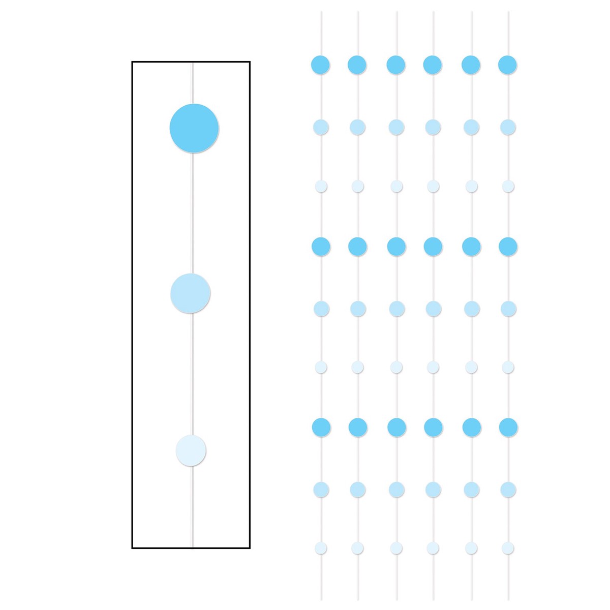 Light Blue Dot Stringers | 6ct