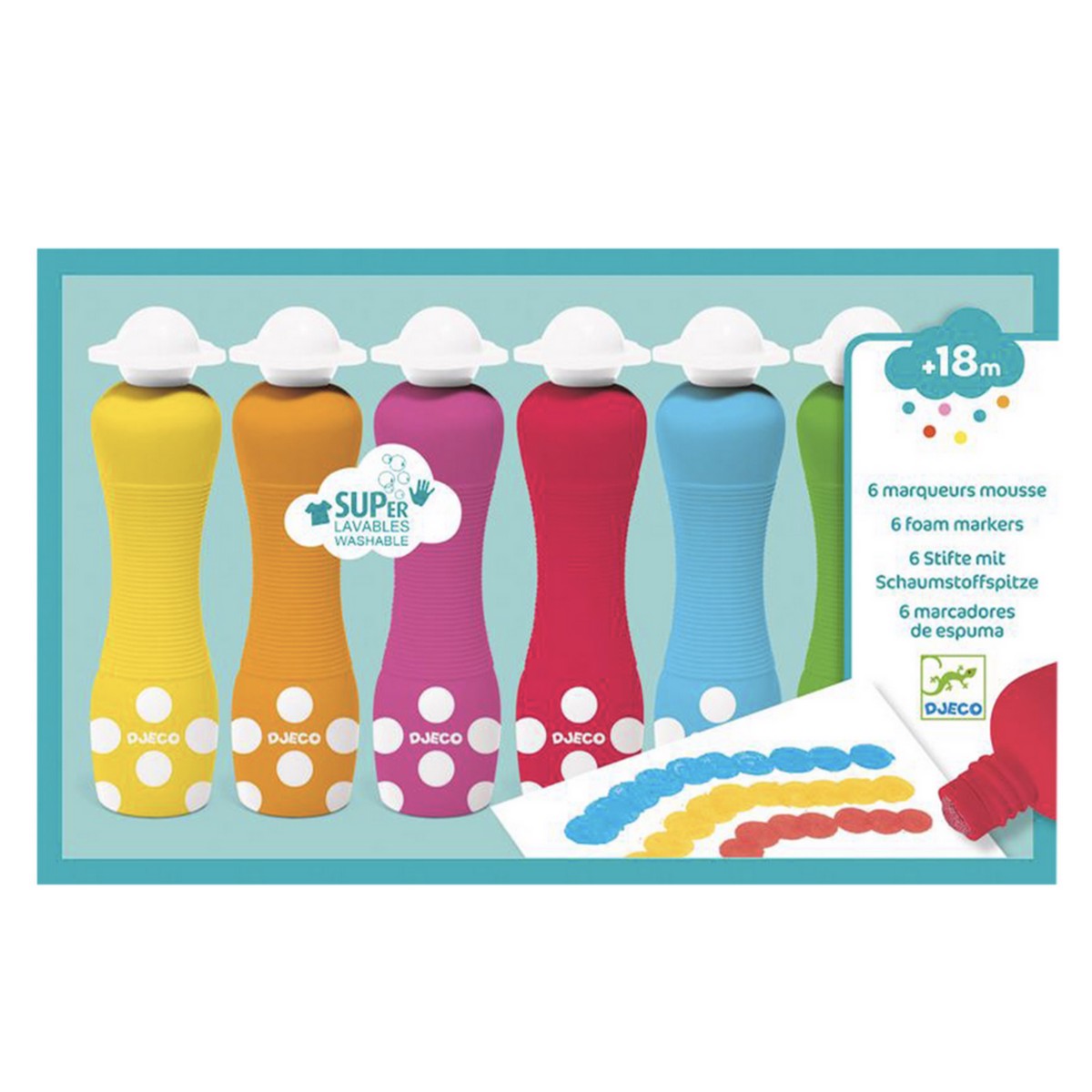 6 Foam Markers