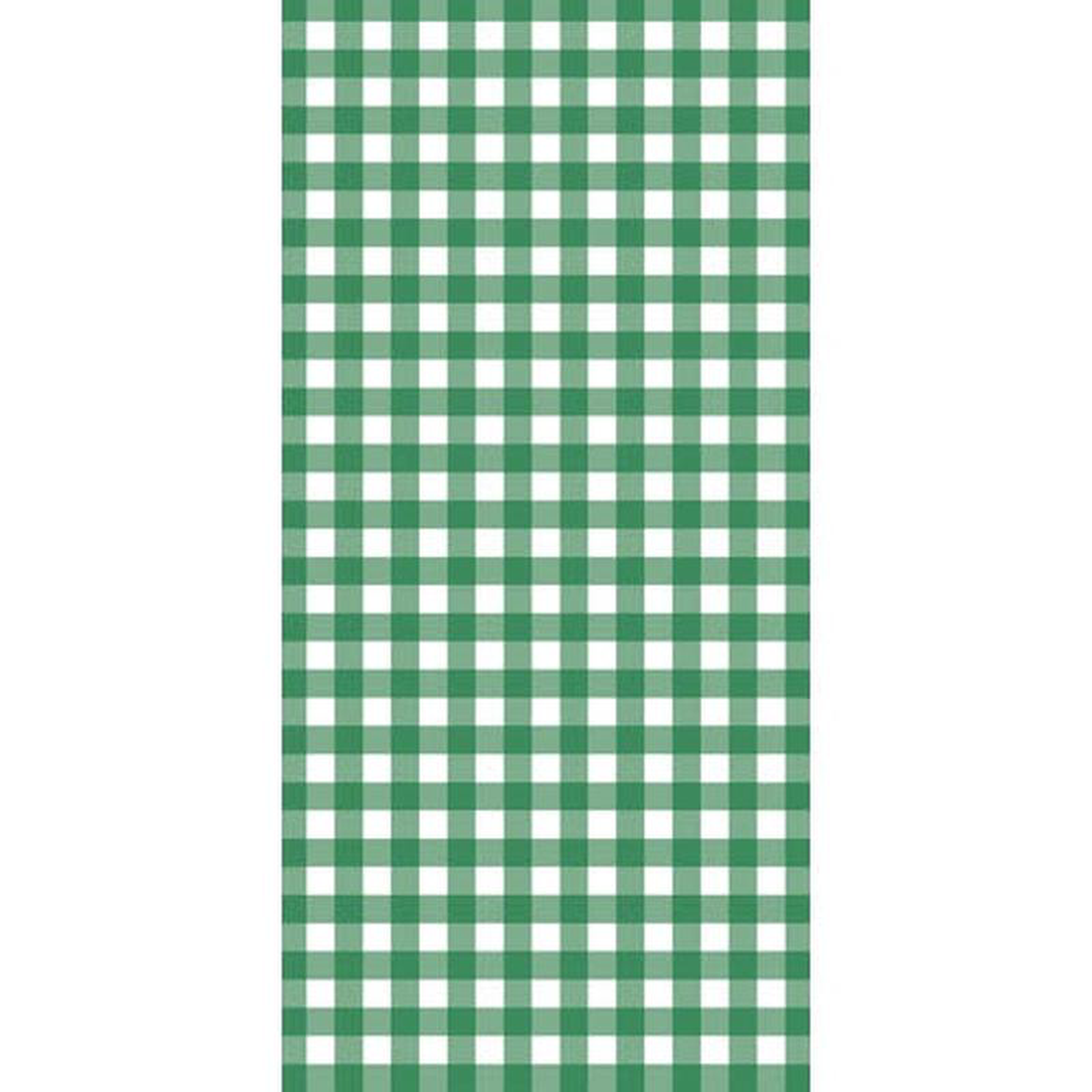 TABLECOVER PAPER GINGHAM GREEN
