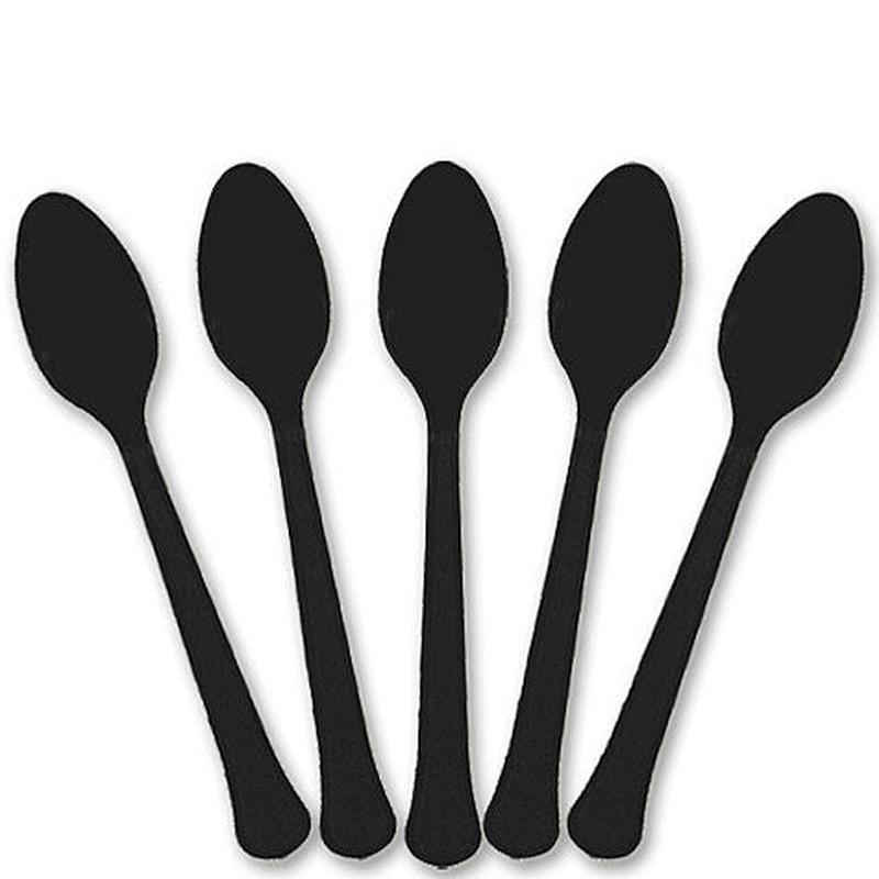Black Plastic Spoons | 20ct