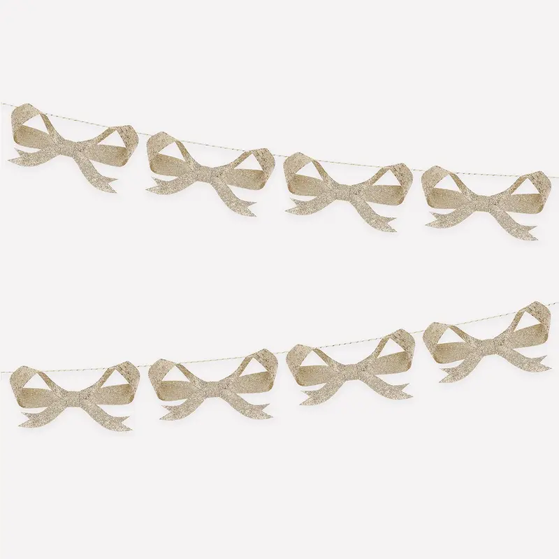 Glitter Bow Garland