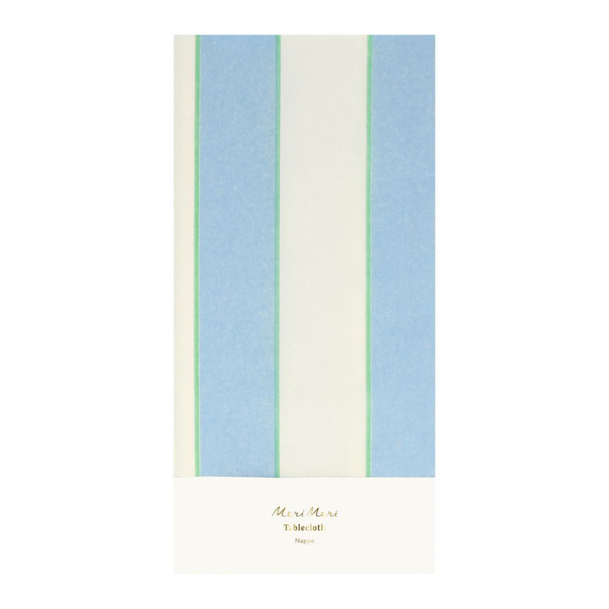 Tablecloth - Pale Blue Striped