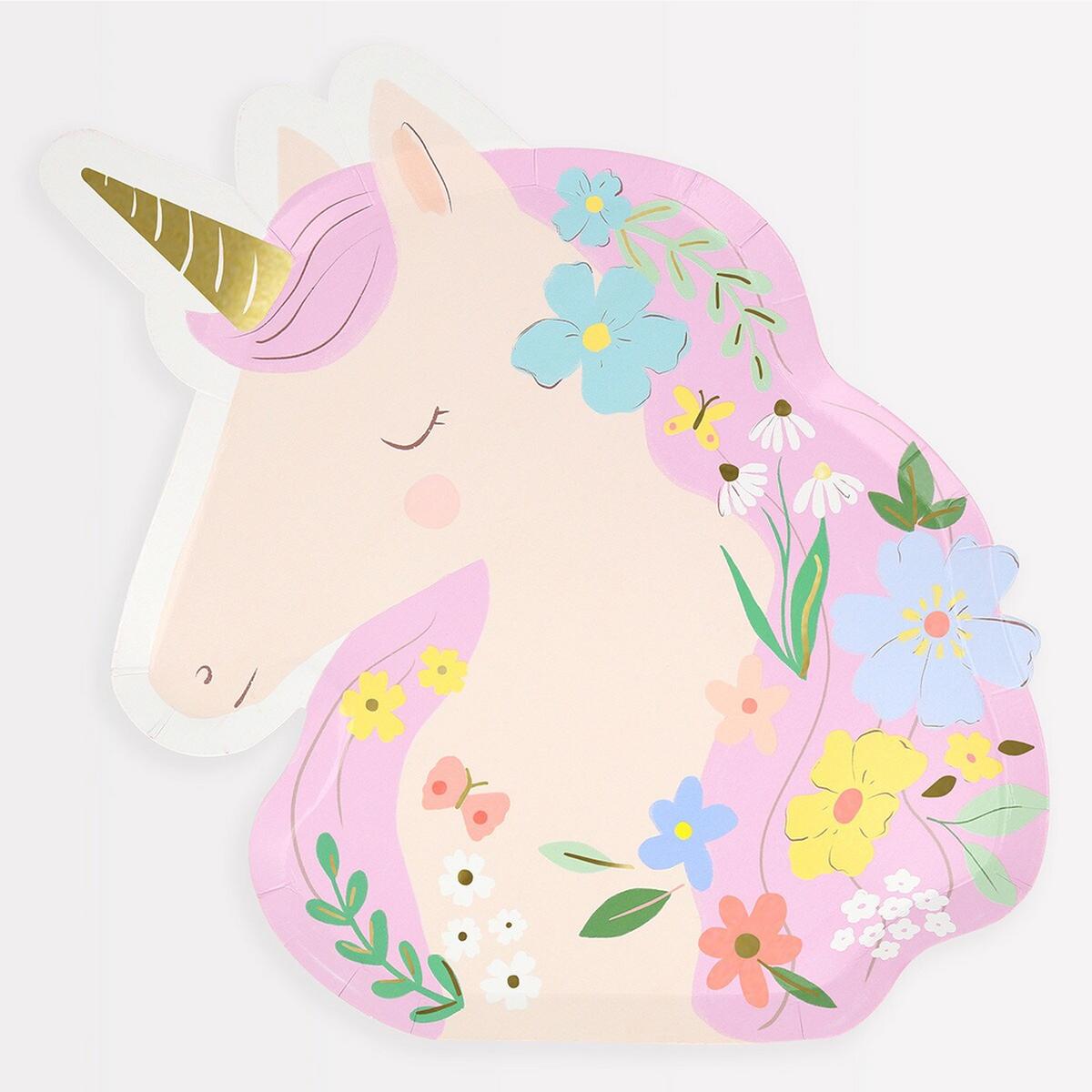 Meadow Unicorns Shaped Plates