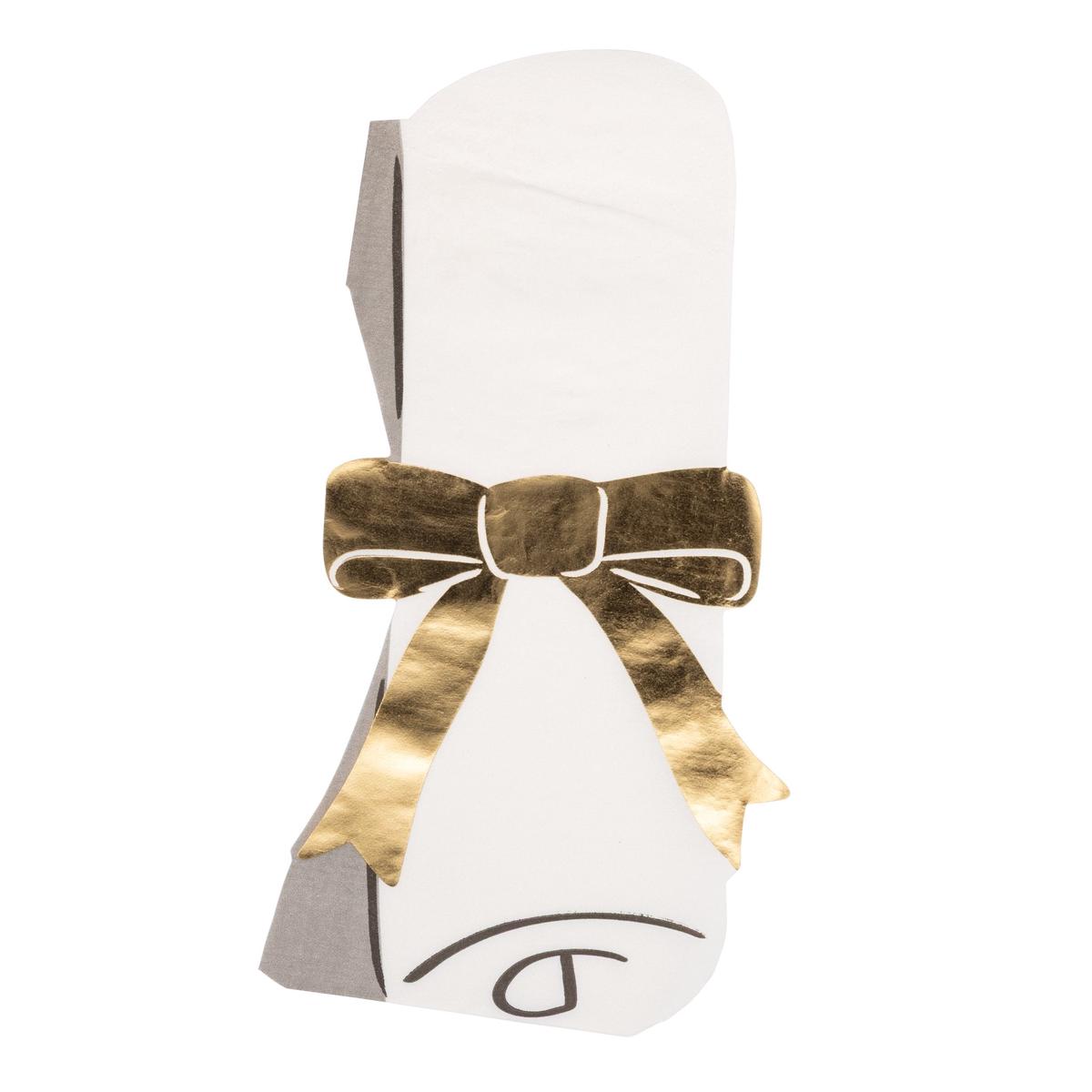 Grad Scroll Napkin | 18ct