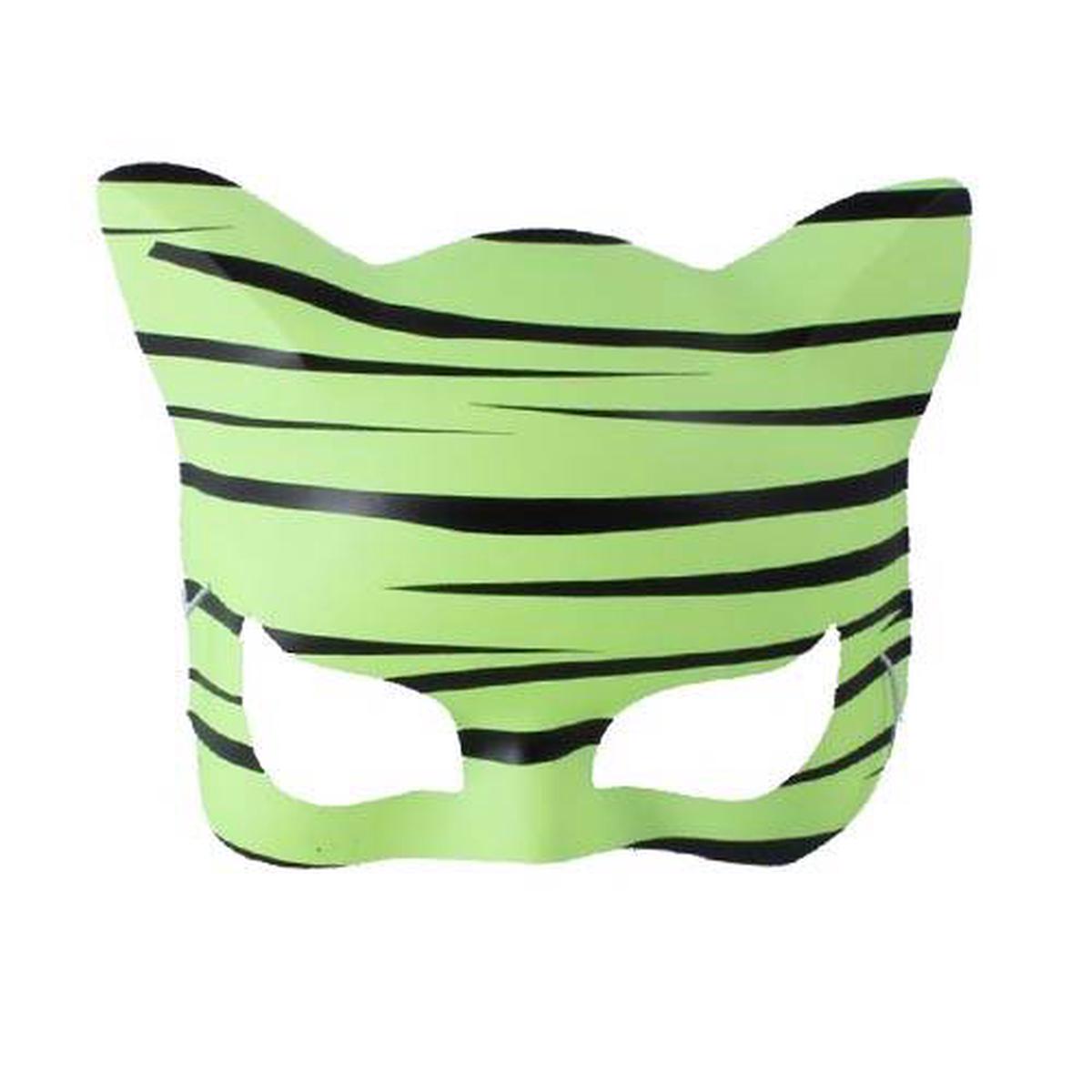 Yellow Tiger Cat Masks | 12 Count