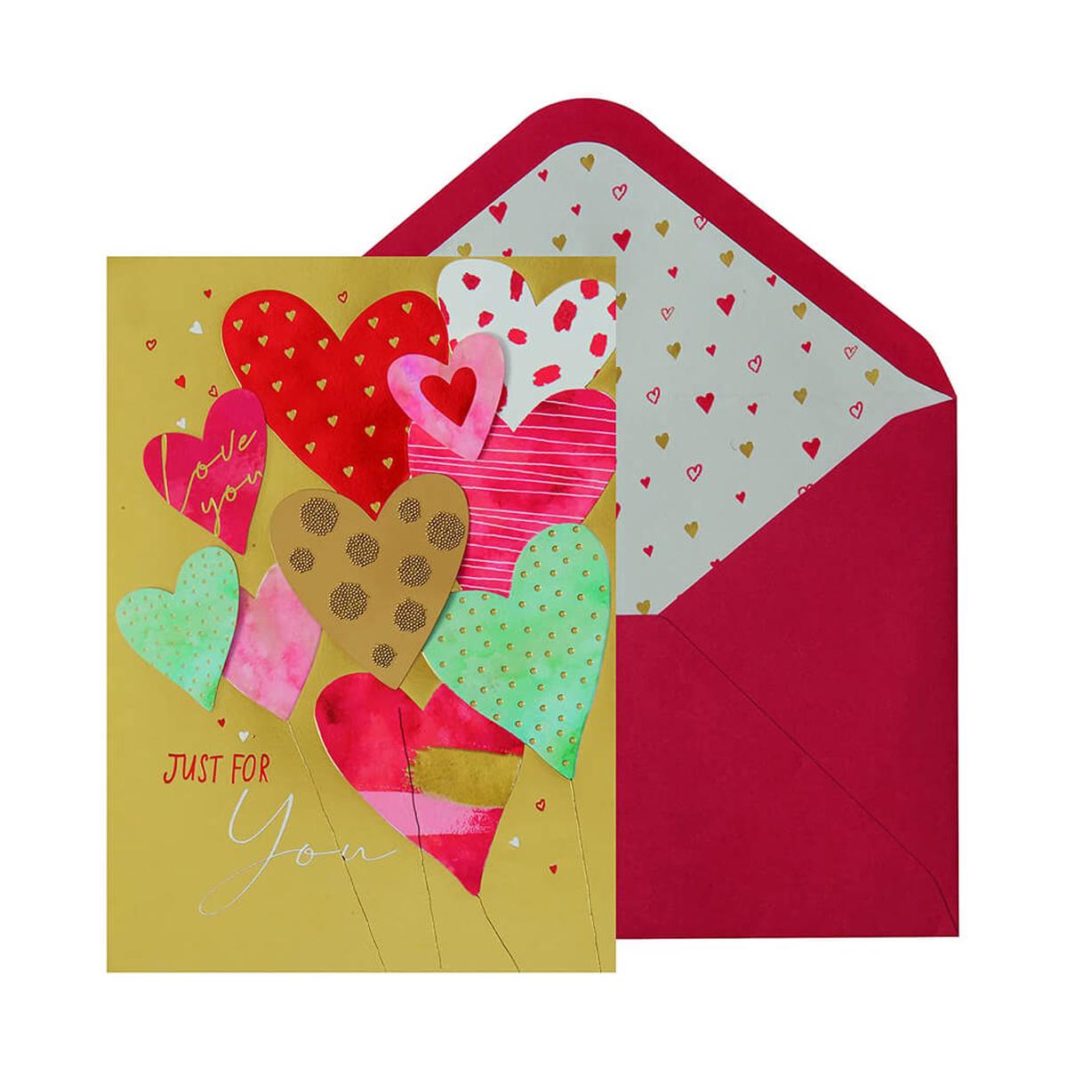 Valentines Day Card Patterned Hearts