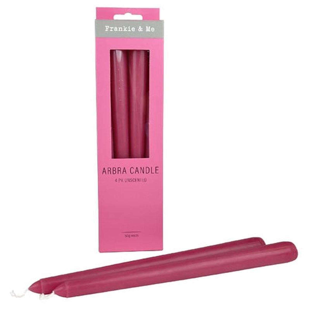 CANDLE ARBRA 4PK RED