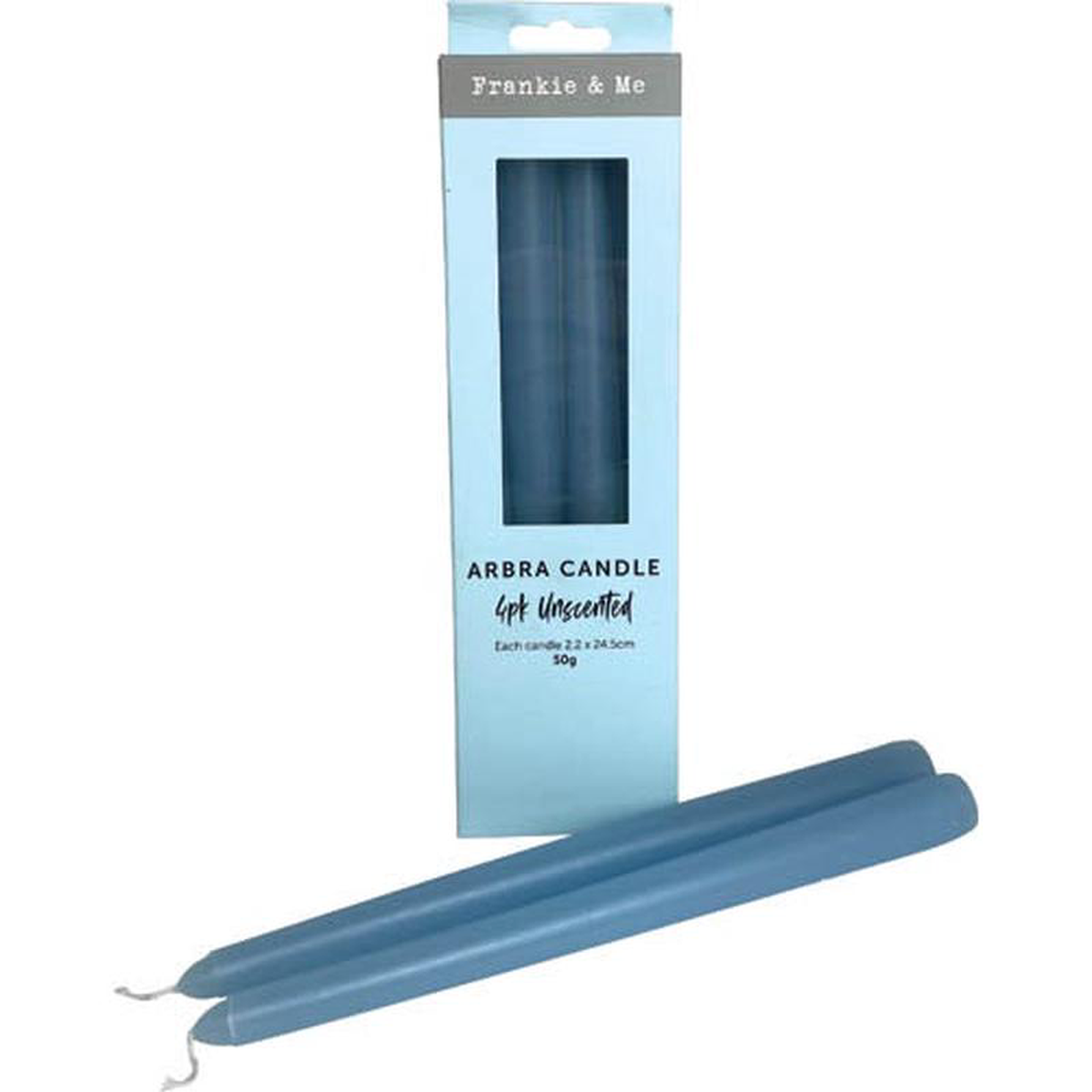 CANDLE ARBRA 4PK BLUE