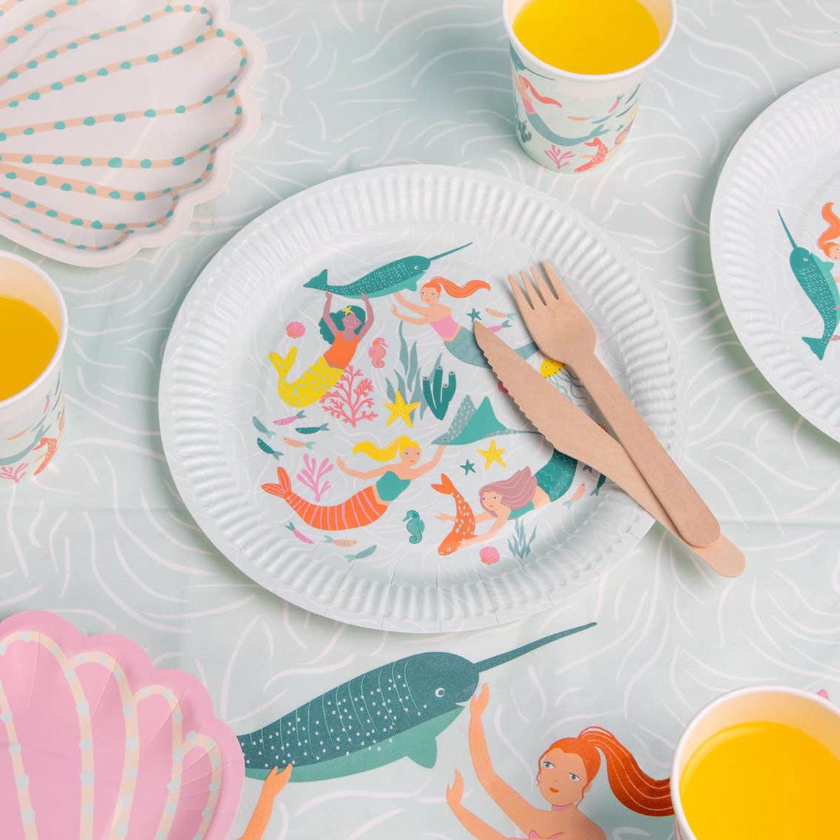 Mermaid Plates - 8 Pack