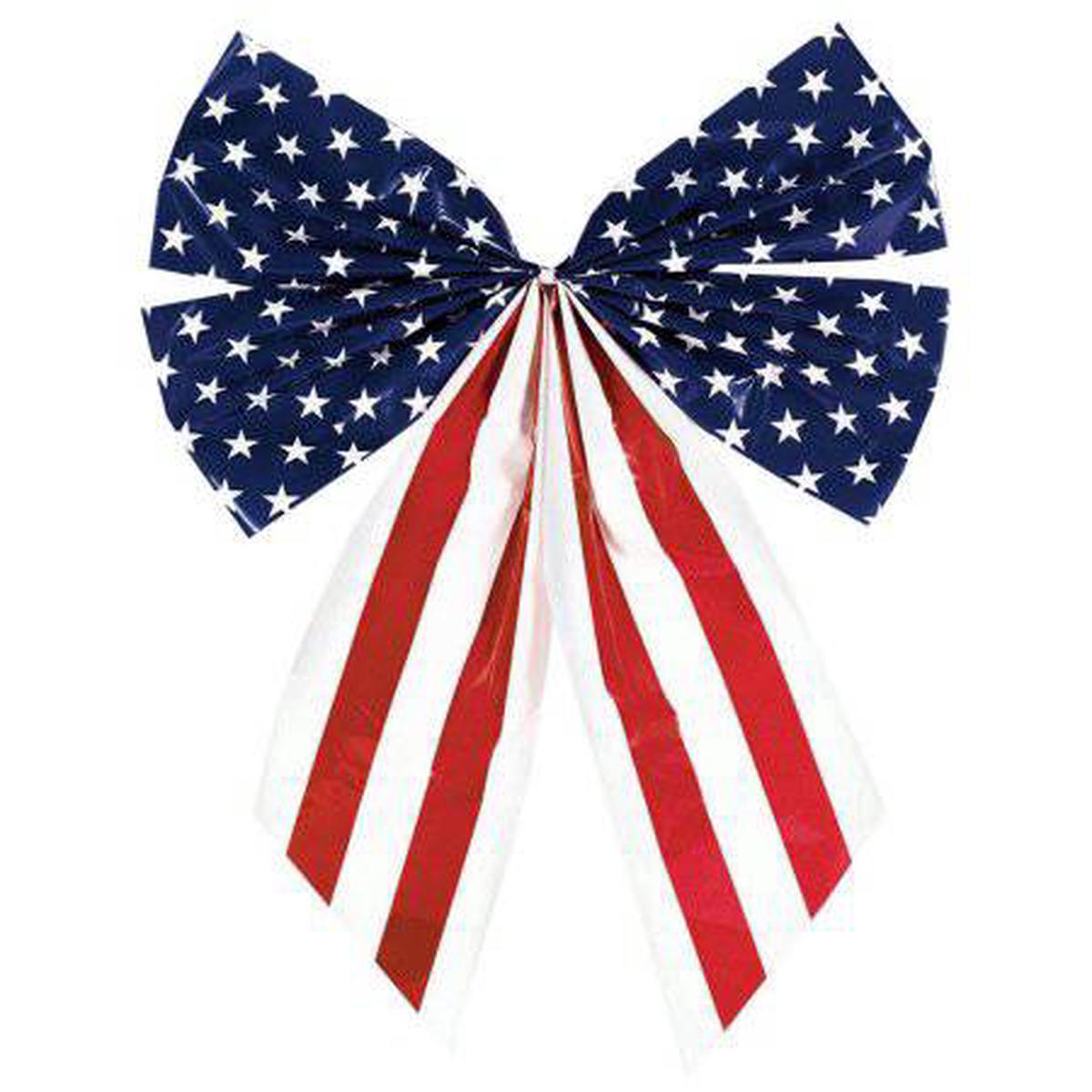 10" Bow - Patriotic Stars & Stripes - Amscan