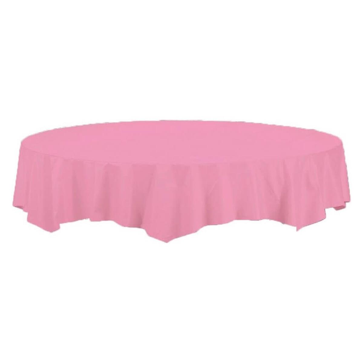 Candy Pink Round Tablecover 82in