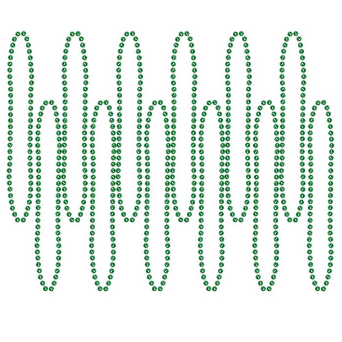 Party Beads Small Round Green