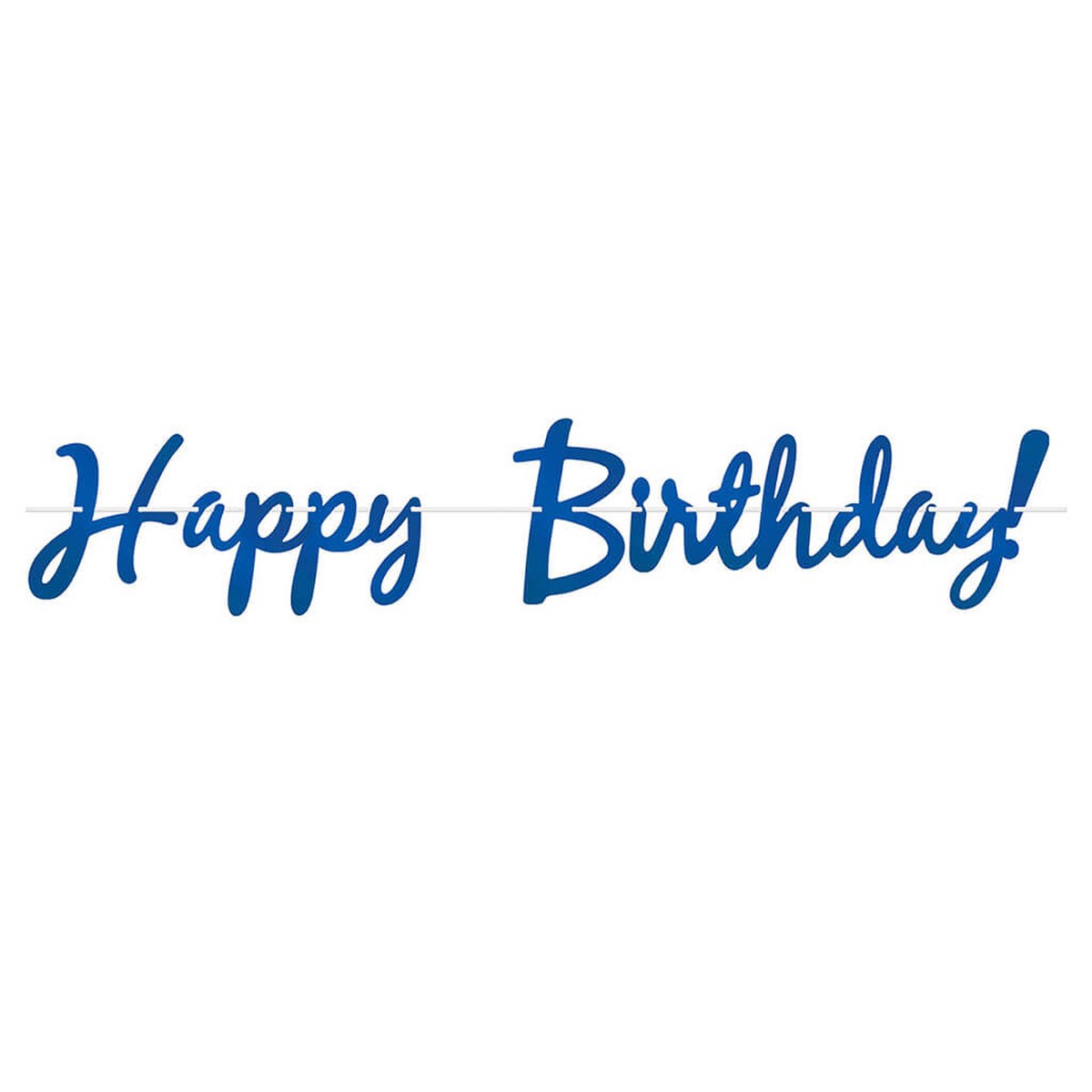 Foil Happy Birthday Streamer 9in x 5ft Blue