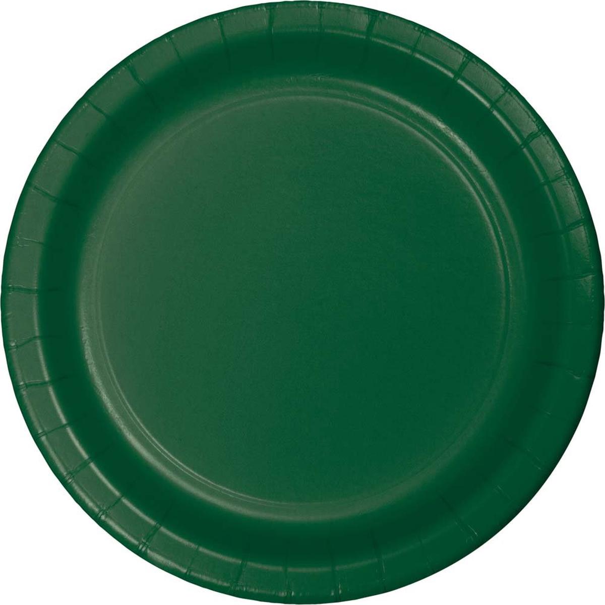 Hunter Green Paper Plates 7" | 24ct