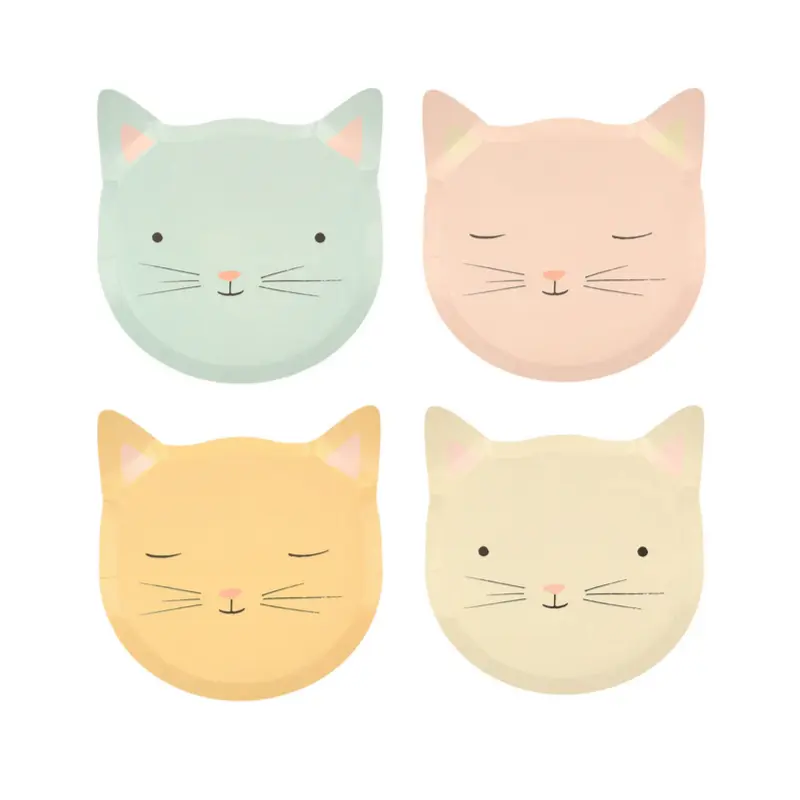 Cute Kitten Plates (8pk)