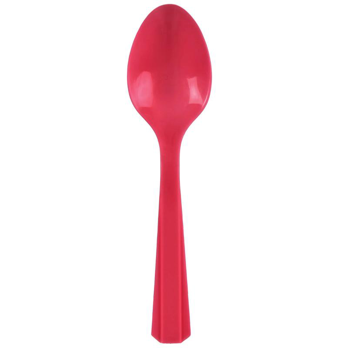 Plastic Spoon Apple Red 20ct