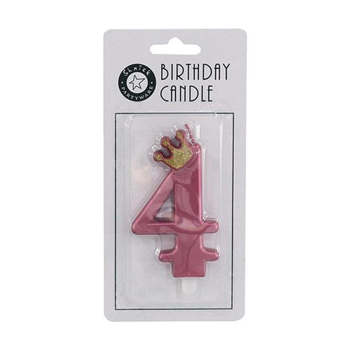 CANDLE NUMBER PINK 4