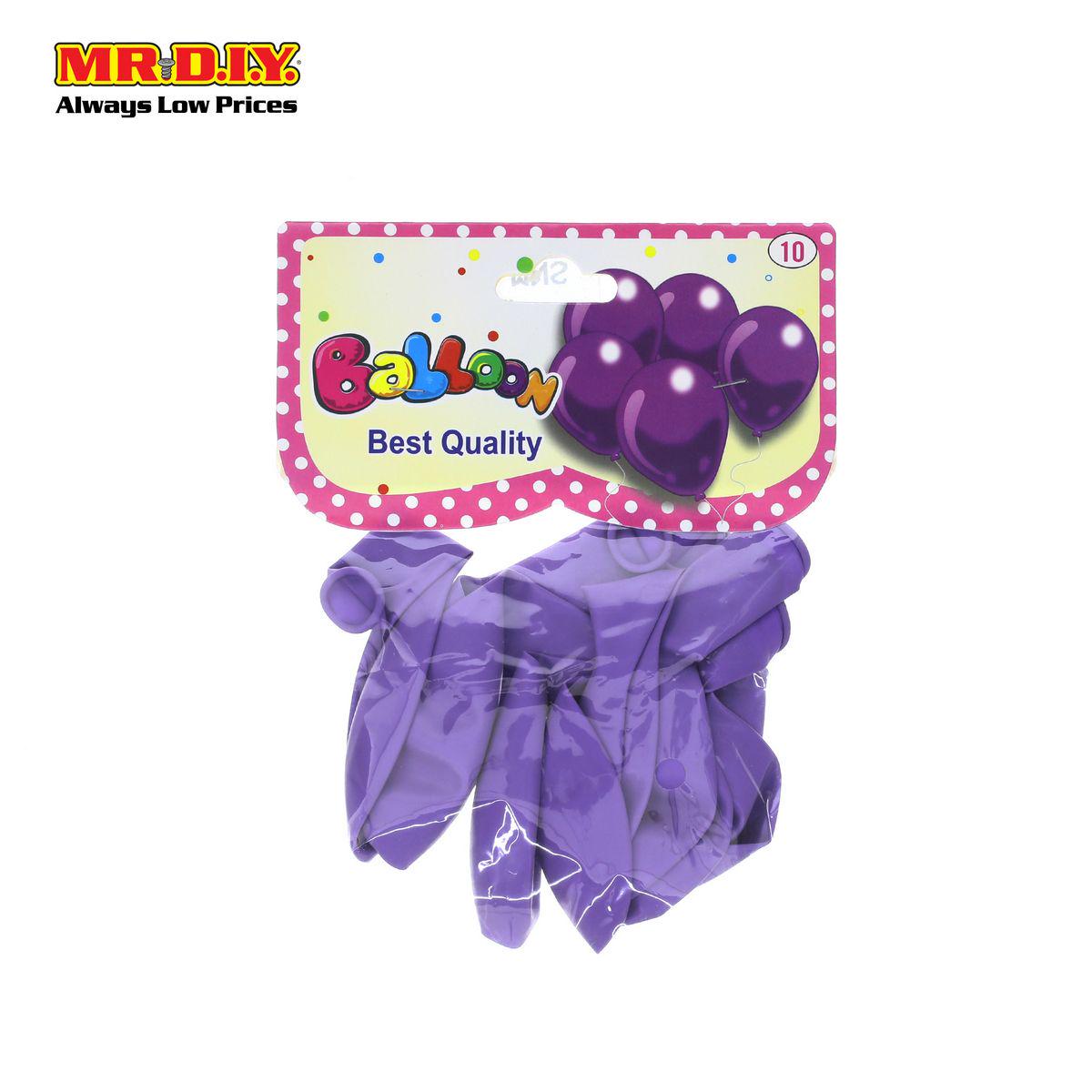 (MrDiy) Matte Deep Purple Celebration Decor Balloons (10Pcs)
