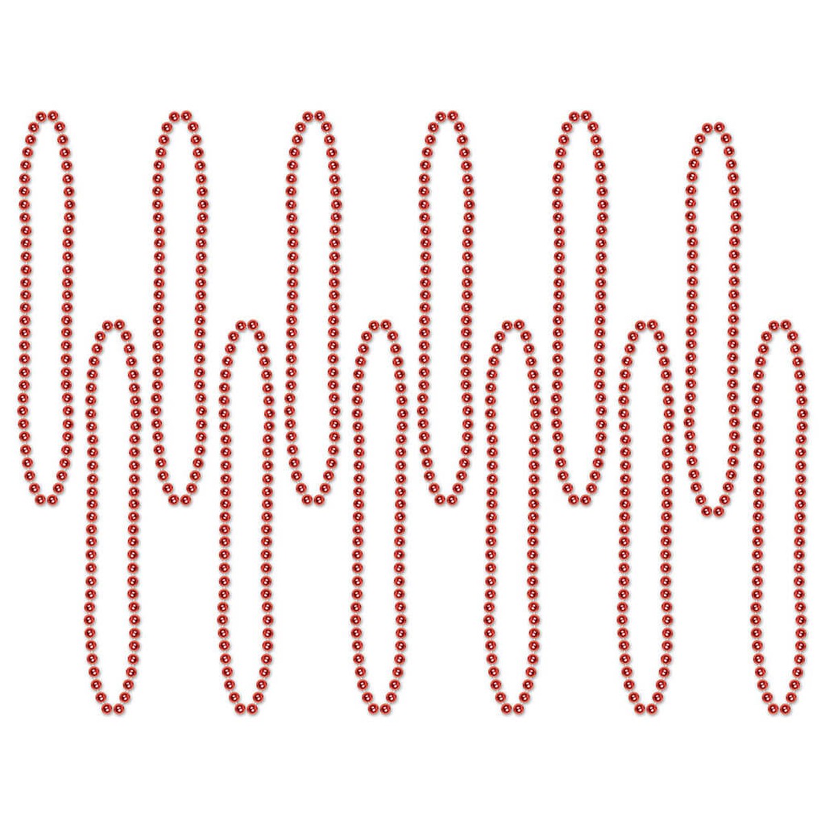 Party Beads Small Round Red