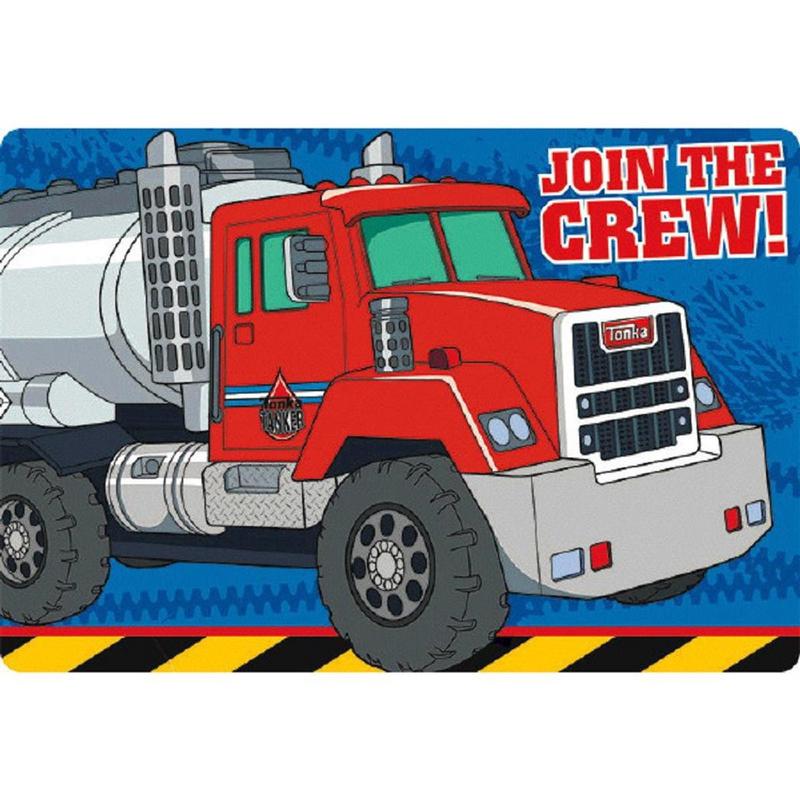 Tonka Construction Postcard Invitations 8ct