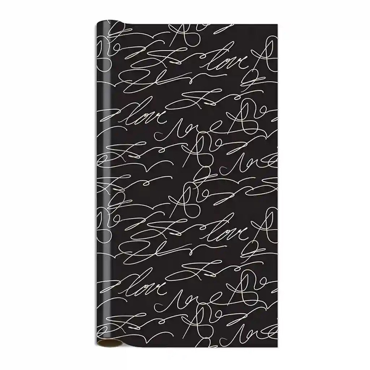 Black Creme Script Roll Wrap 5ft