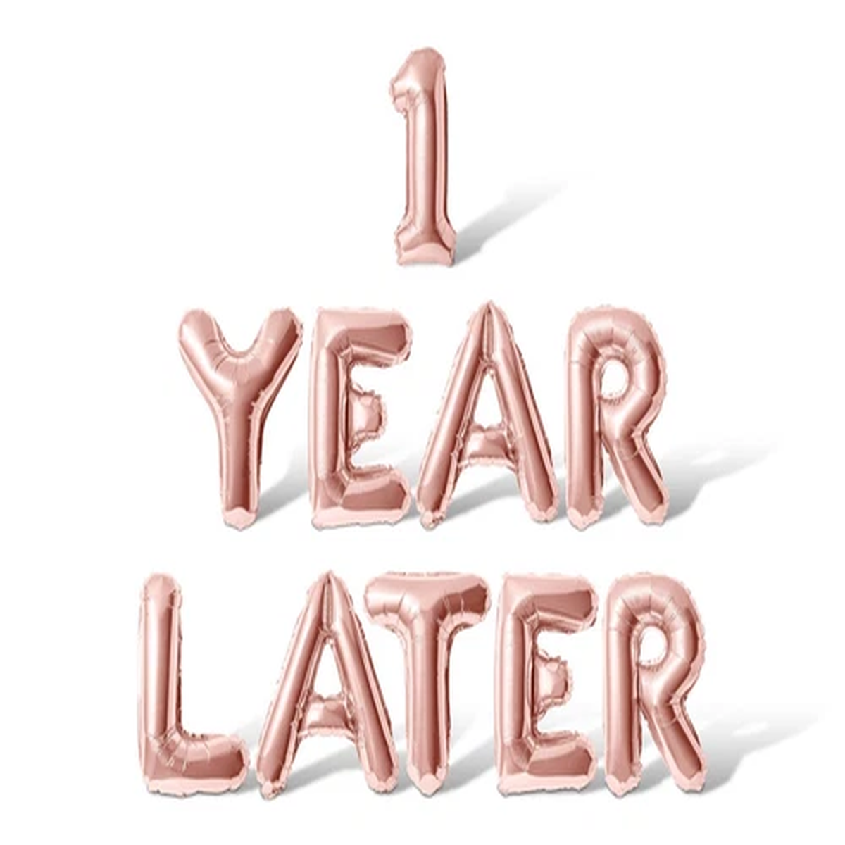 1 YEAR LATER Letter & Number Balloon Banner - 1st Birthday Party Decorations