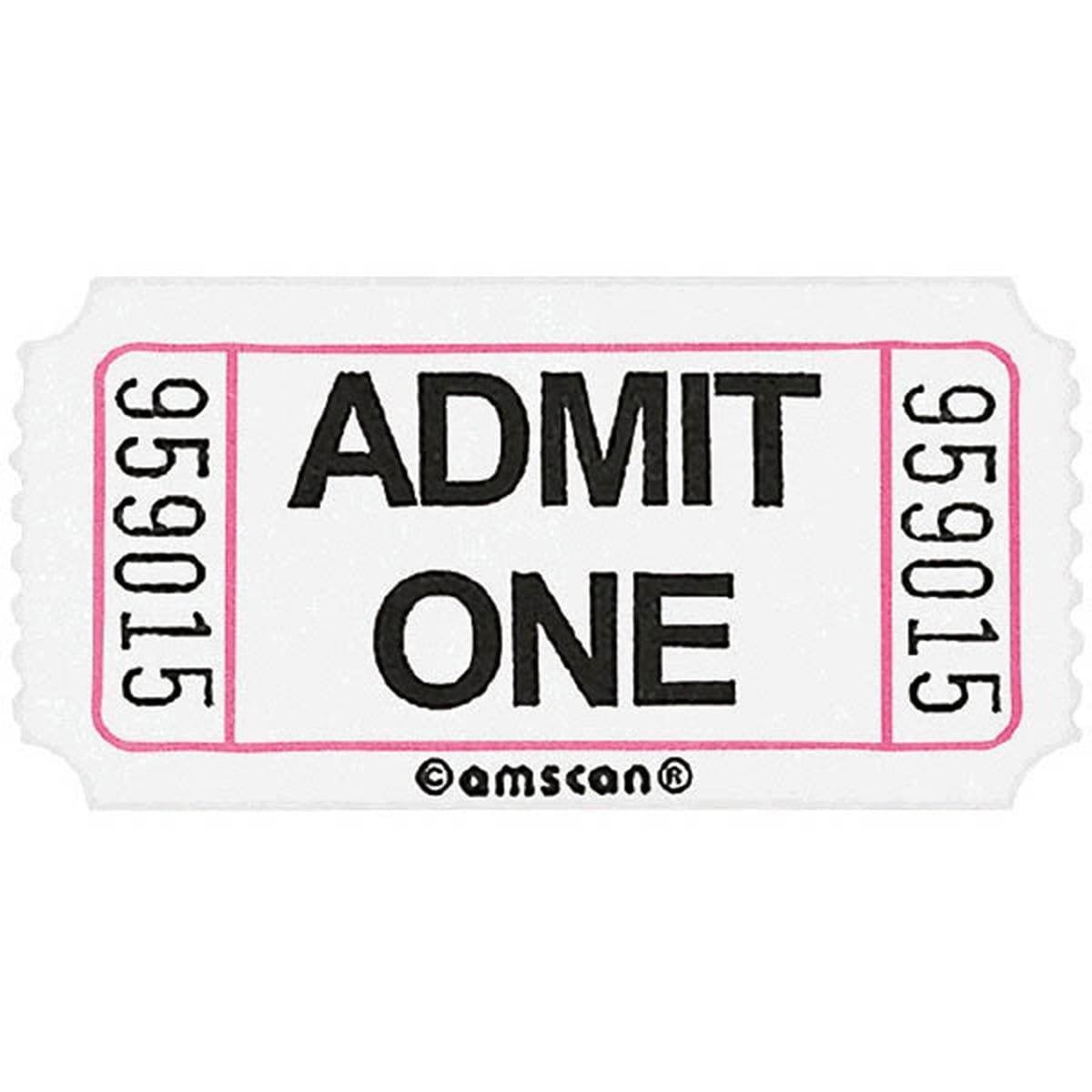 Single Ticket Roll 2000/pkg - White