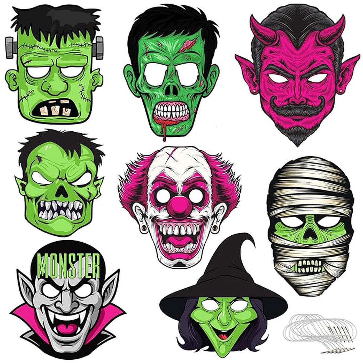 Halloween Mask Set 16 Pcs