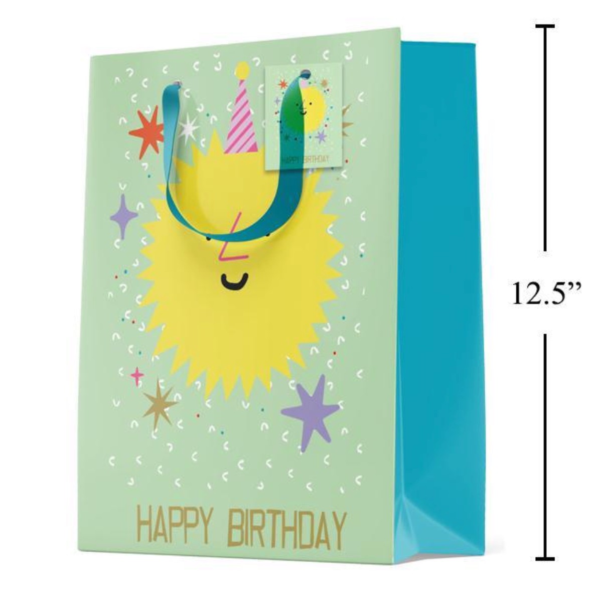 Large Gift Bag: Paper T., Happy Birthday Sun Matte