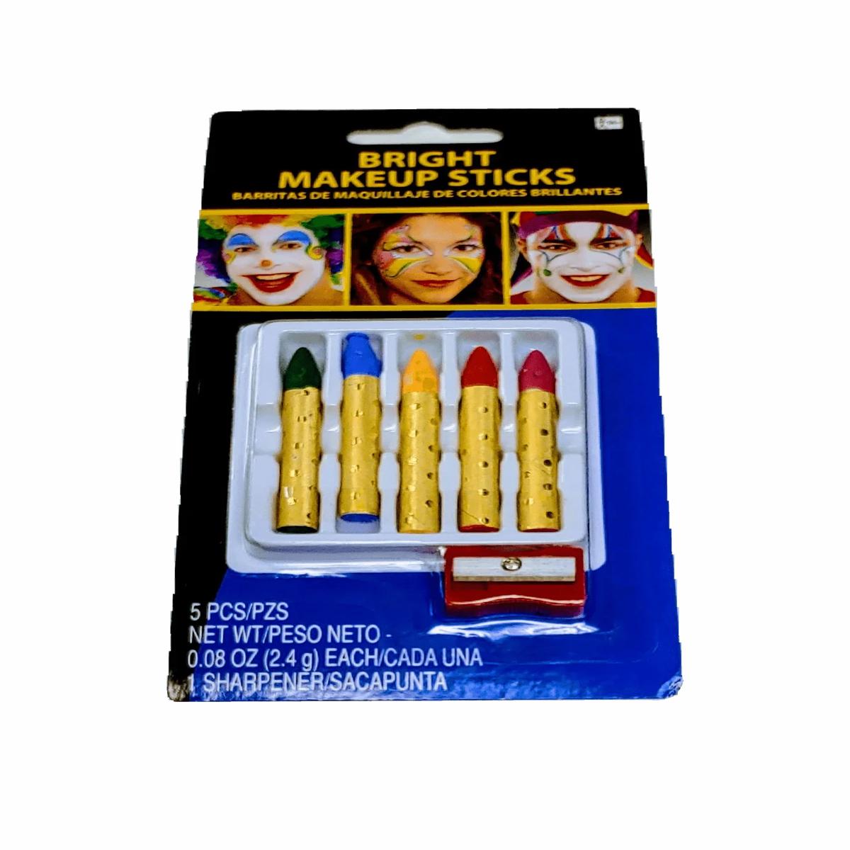 Bright Makeup Sticks W/Sharpener | 6pcs