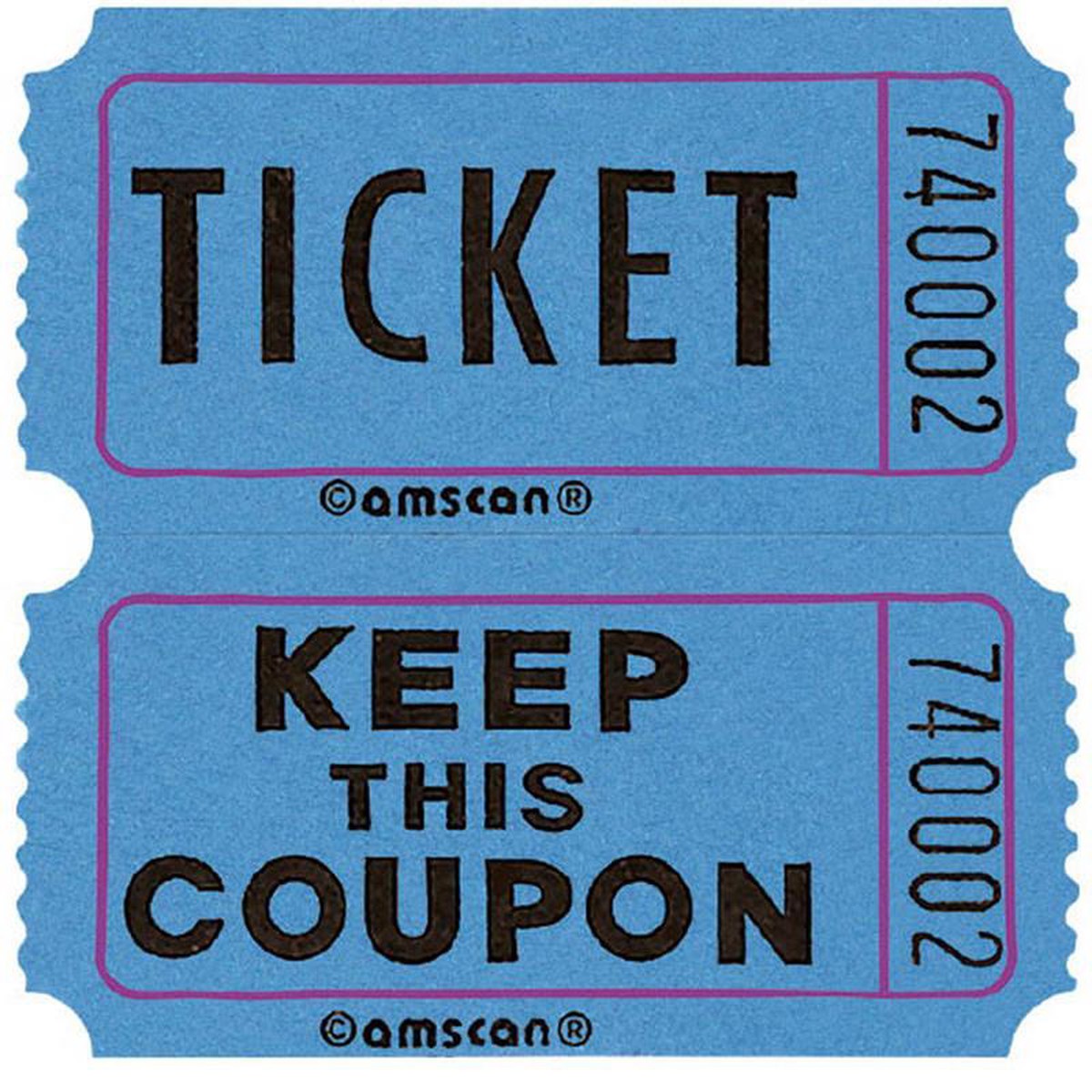 Double Ticket Roll- 2000/pkg. - Blue