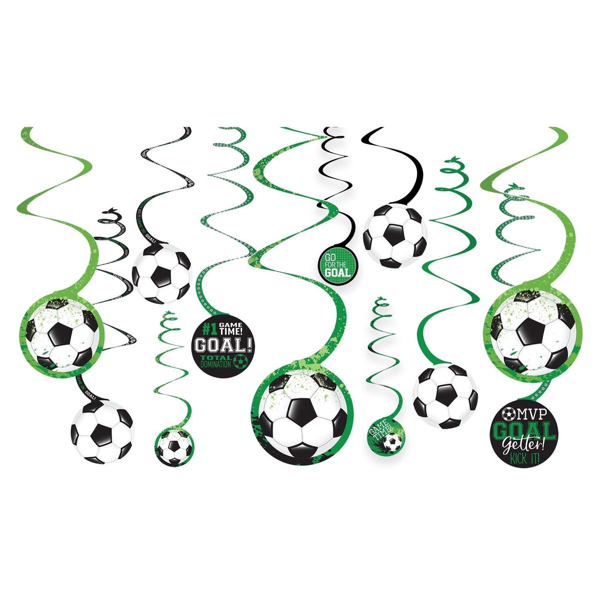 Goal Getter Value Pack Spiral Decorations - Amscan