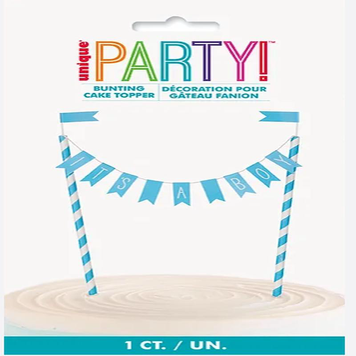 ITS A BOY BUNTING CAKE TOPPER