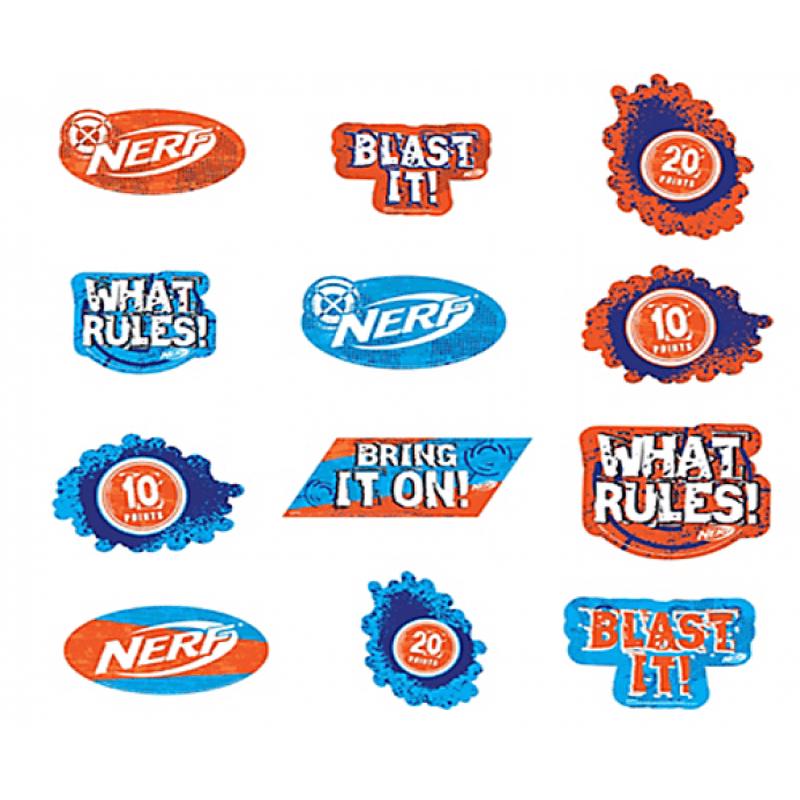 Nerf Wall Cutouts 12pc - Amscan