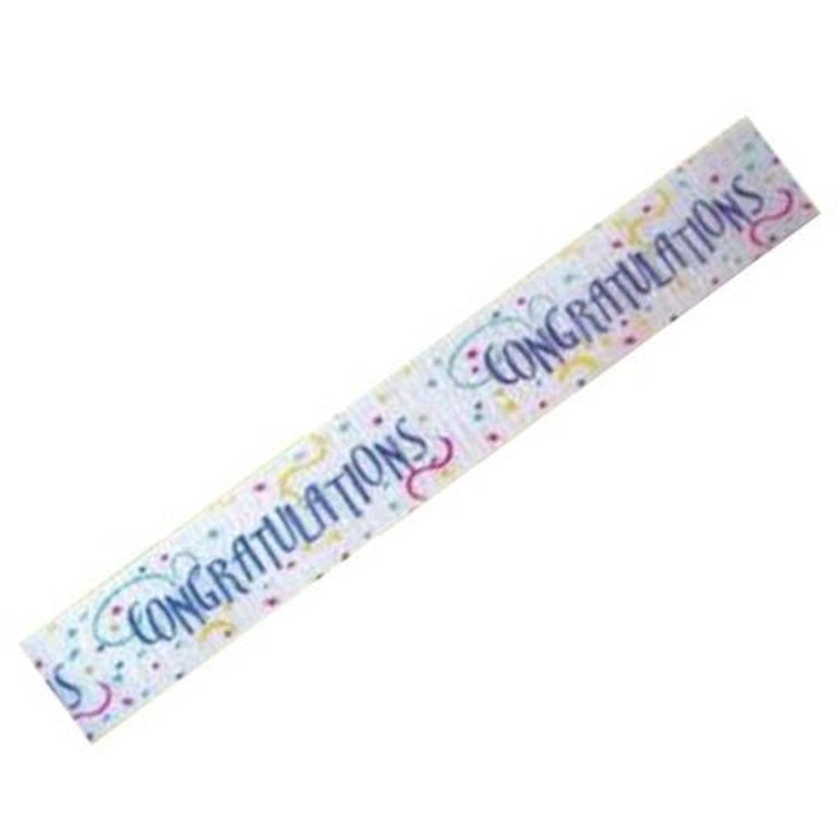 30 Ft. In.Congratulations Printed Crepe Streamer