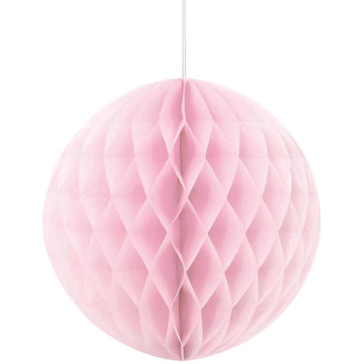 Lovely Pink Solid Honeycomb Ball 8in