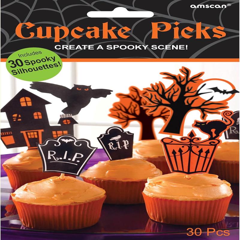 Cupcake Picks - Spooky Scene (30ct) - Amscan